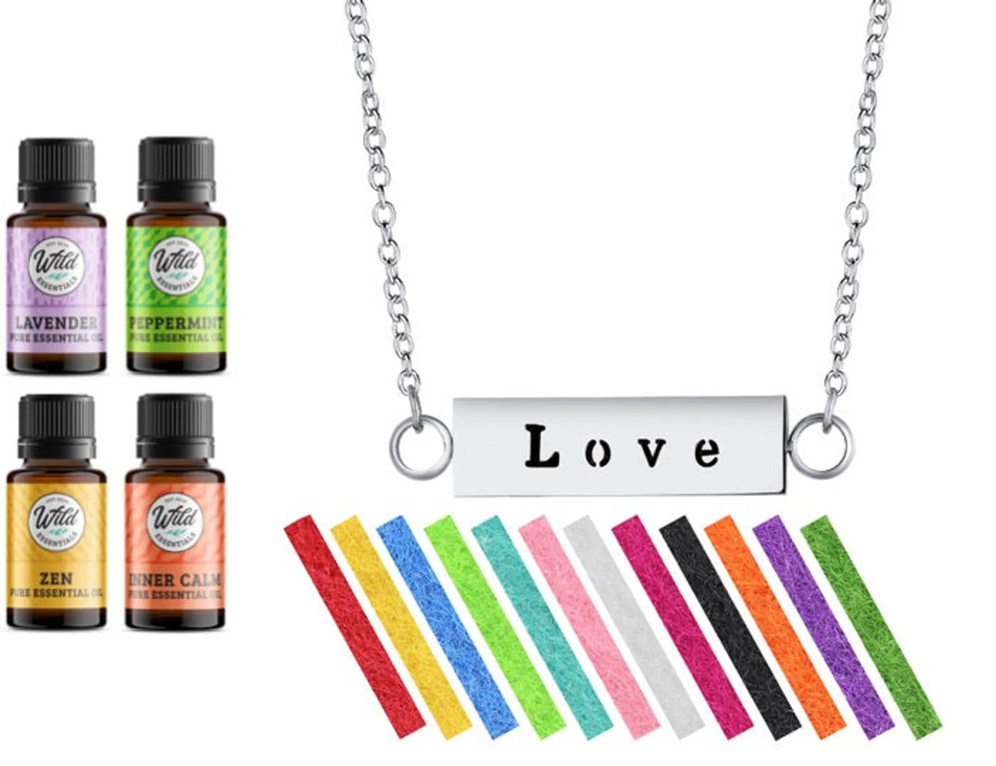 Wild Essentials Aromatherapy Necklace Diffuser Gift Set