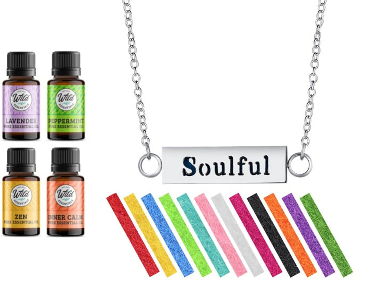 Wild Essentials Aromatherapy Necklace Diffuser Gift Set