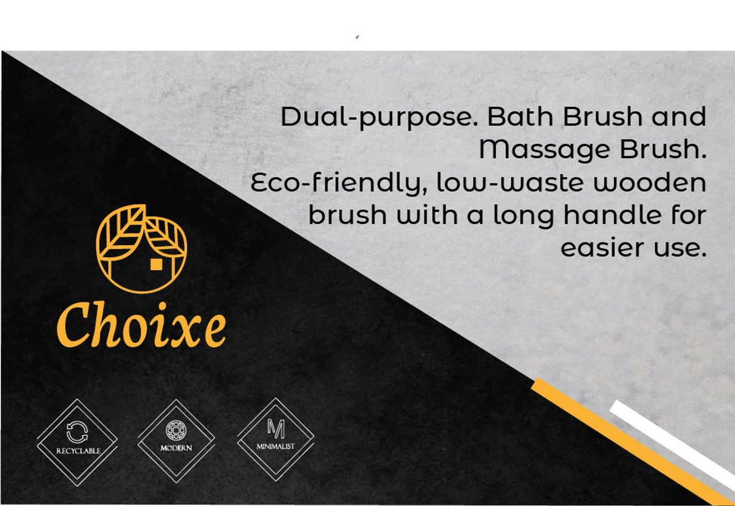 Dual-Purpose Wooden Bath & Massage Brush