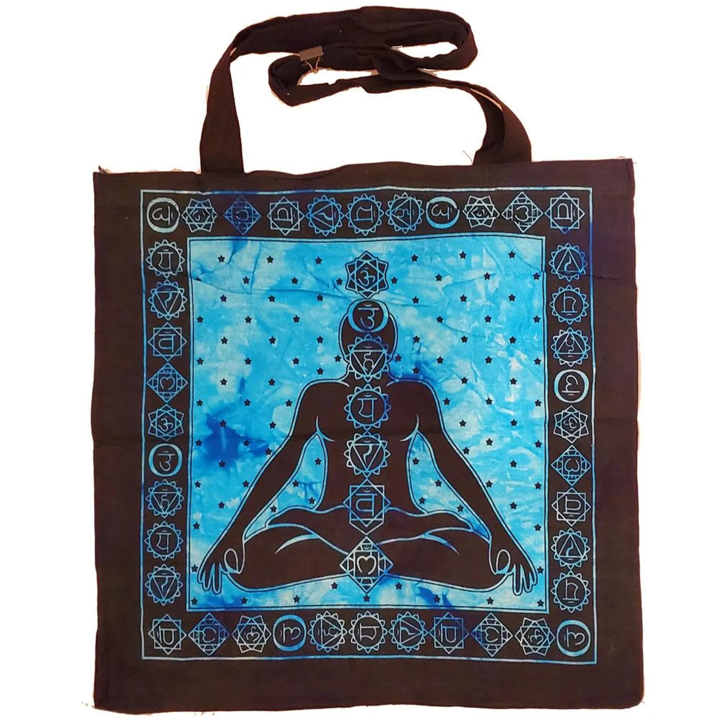 Seven Chakras Avatar Meditation Tie-Dye Tote Bag