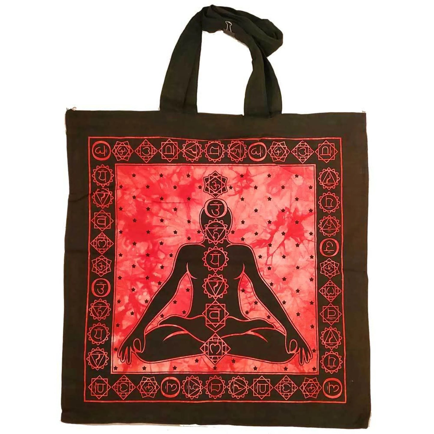 Seven Chakras Avatar Meditation Tie-Dye Tote Bag