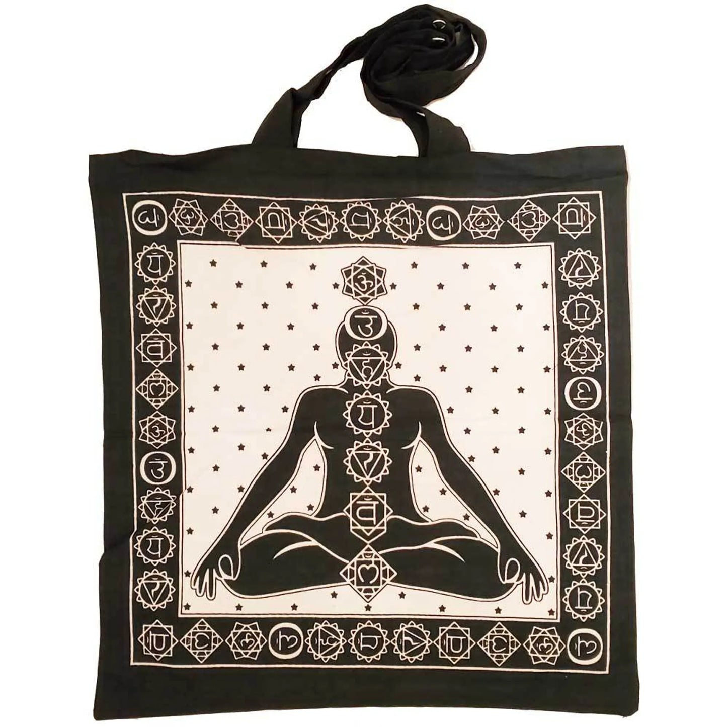 Seven Chakras Avatar Meditation Tie-Dye Tote Bag