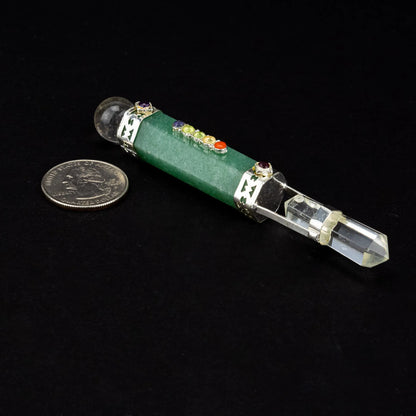 Chakra Healing Wand w/ Silver | India