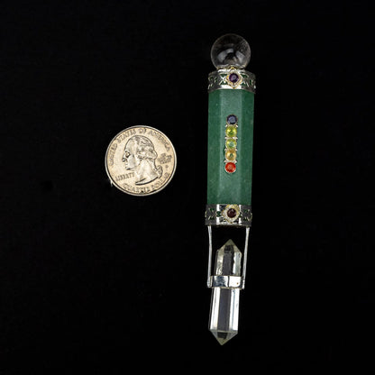 Chakra Healing Wand w/ Silver | India