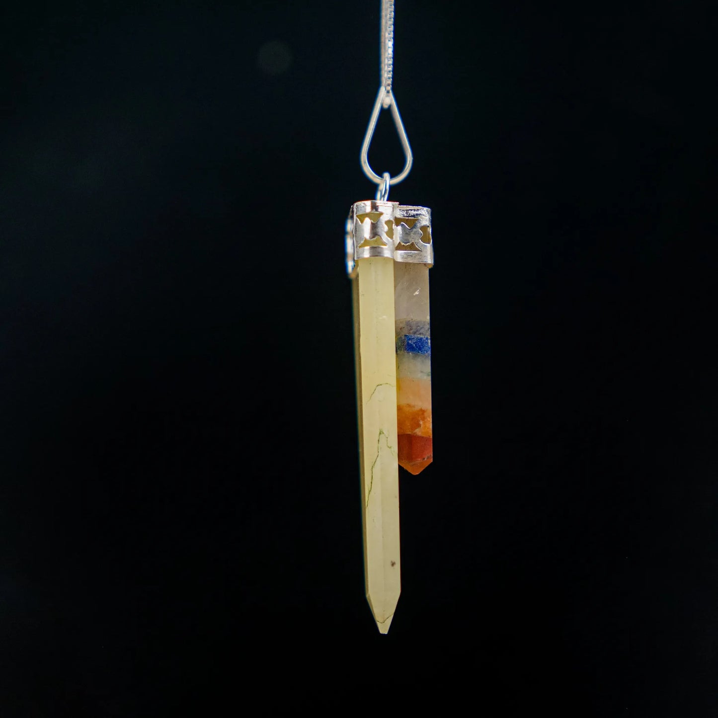 Chakra Bonded Point Pendant w/ Flat Gemstone | 5pk