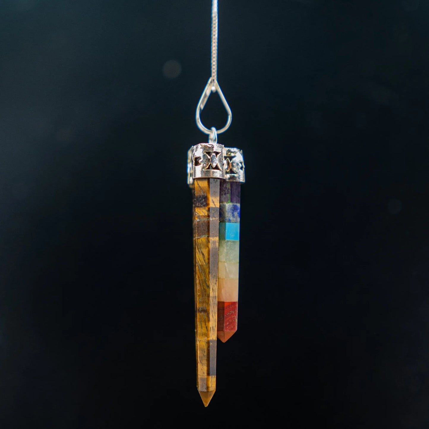 Chakra Bonded Point Pendant w/ Flat Gemstone | 5pk