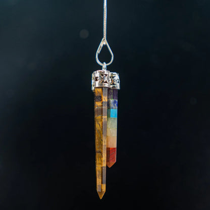 Chakra Bonded Point Pendant w/ Flat Gemstone | 5pk