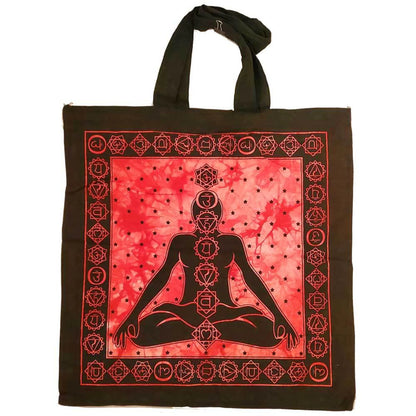 Seven Chakras Avatar Meditation Tie-Dye Tote Bag