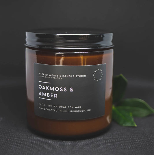 Oakmoss & Amber Soy Wax Candle (5 Size Options)